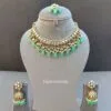 Katrina Kundan Jewellery Set - Pista Green-04 Katrina Kundan Jewellery Set - Pista Green