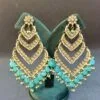 Kundan Earrings for Wedding- Light Blue-04 Kundan Earrings for Wedding- Light Blue