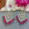Kundan Earrings for Wedding- Pink