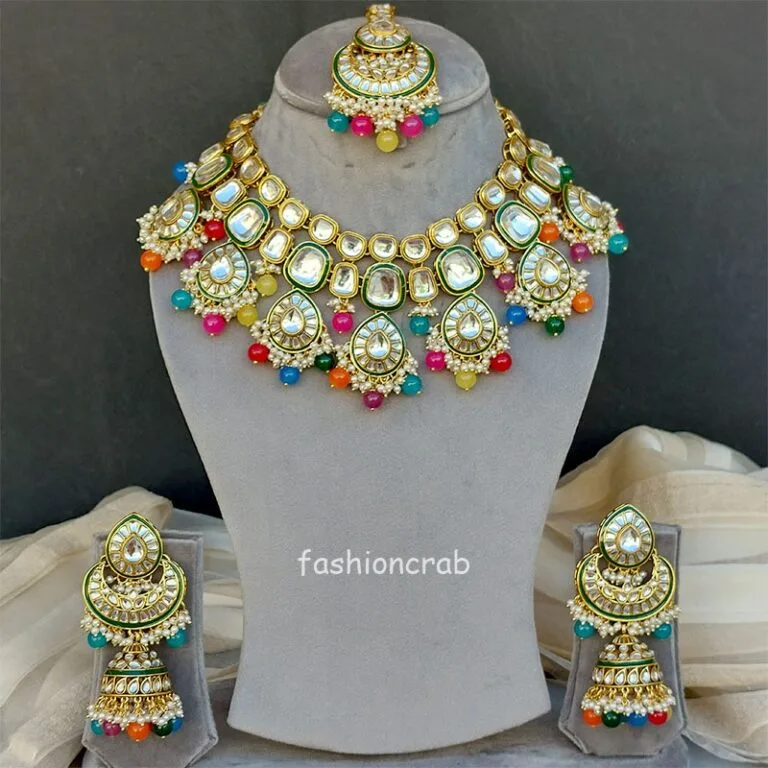 Multicolor Wedding Jewellery Set for Bride