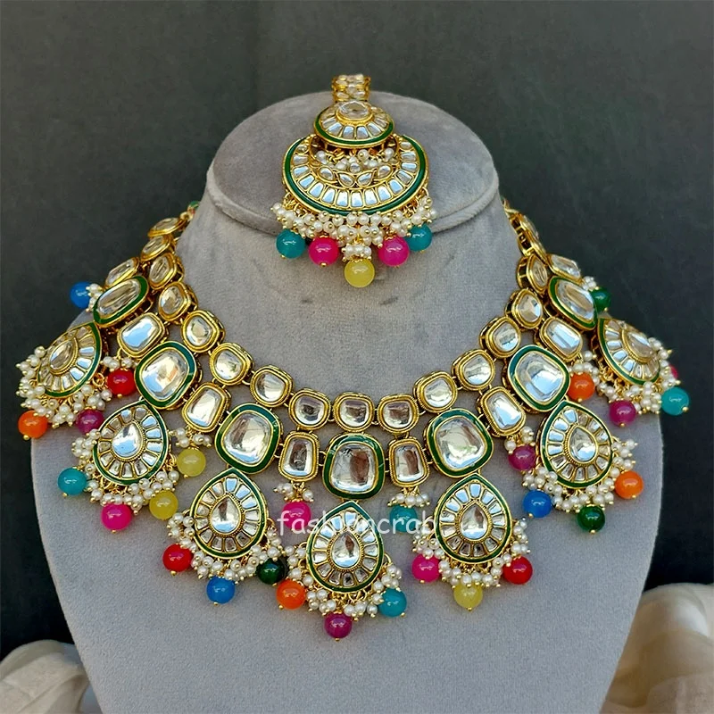Multicolor Wedding Jewellery Set for Bride