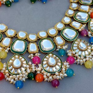 Multicolor Wedding Jewellery Set for Bride