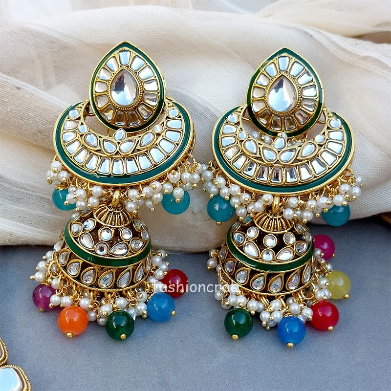 Multicolor Wedding Jewellery Set for Bride
