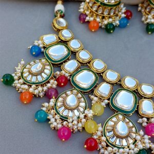 Multicolor Wedding Jewellery Set for Bride