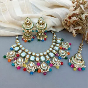 Multicolor Wedding Jewellery Set for Bride