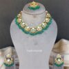 Peacock Green Colour Kundan Set