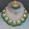 Peacock Green Colour Kundan Set