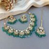 Peacock Green Colour Kundan Set