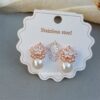 Pearl Anti Tarnish Earrings - Rose Gold