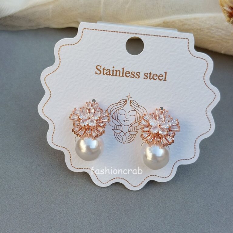 Pearl Anti Tarnish Earrings Rose Gold