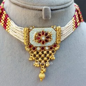 Pink South Indian Jewellery Set