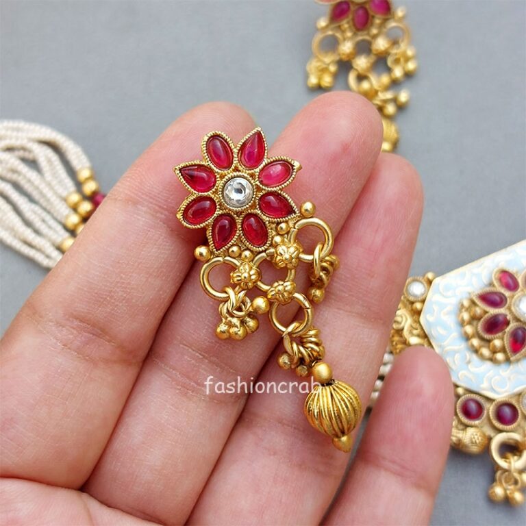 Pink South Indian Jewellery Set