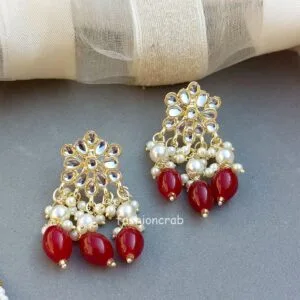 Rani Kundan Choker Set - Ruby