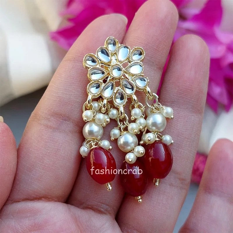 Rani Kundan Choker Set - Ruby