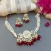 Rani Kundan Choker Set - Ruby