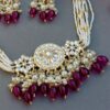 Rani Kundan Choker Set - Wine-01 Rani Kundan Choker Set - Wine