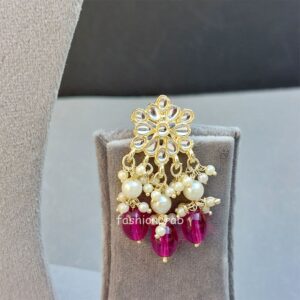 Rani Kundan Choker Set - Wine