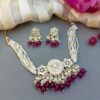 Rani Kundan Choker Set - Wine