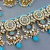 Samantha Kundan Jewellery Set - Light Blue-01 Samantha Kundan Jewellery Set - Light Blue