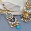 Samantha Kundan Jewellery Set - Light Blue-02 Samantha Kundan Jewellery Set - Light Blue