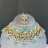 Samantha Kundan Jewellery Set - Light Blue-05 Samantha Kundan Jewellery Set - Light Blue