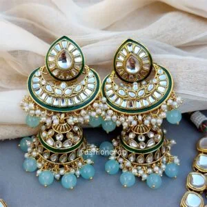 Sea Green Wedding Jewellery Set for Bride