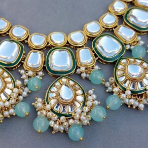 Sea Green Wedding Jewellery Set for Bride