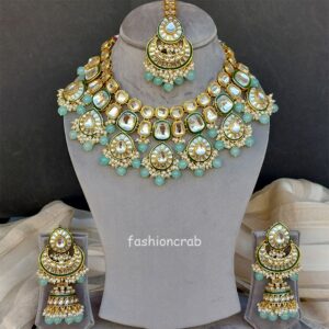 Sea Green Wedding Jewellery Set for Bride