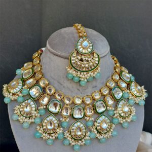 Sea Green Wedding Jewellery Set for Bride