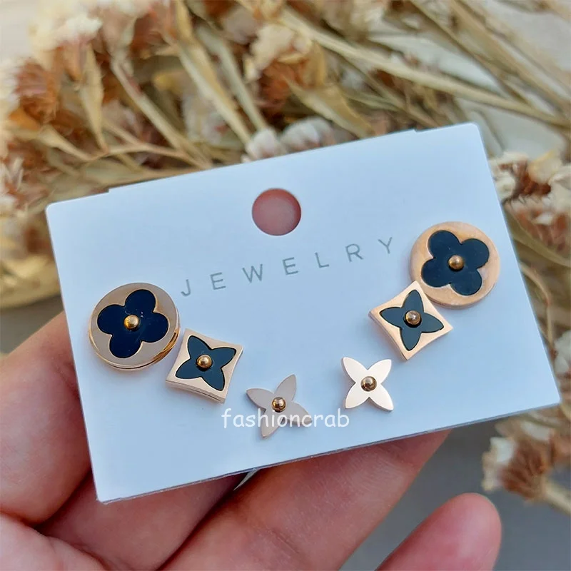Set of 3 Anti Tarnish Earring- Rose Gold