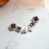 Set of 3 Anti Tarnish Earrings- Rose Gold-05 Set of 3 Anti Tarnish Earrings- Rose Gold