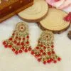 Shradda Maroon Chand bali Earring-01 Shradda Maroon Chand bali Earring