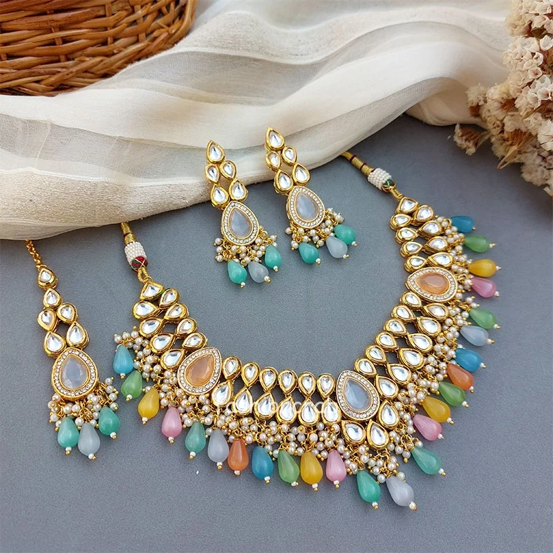 Shruti Kundan Jewellery Set for Wedding - Multicolor