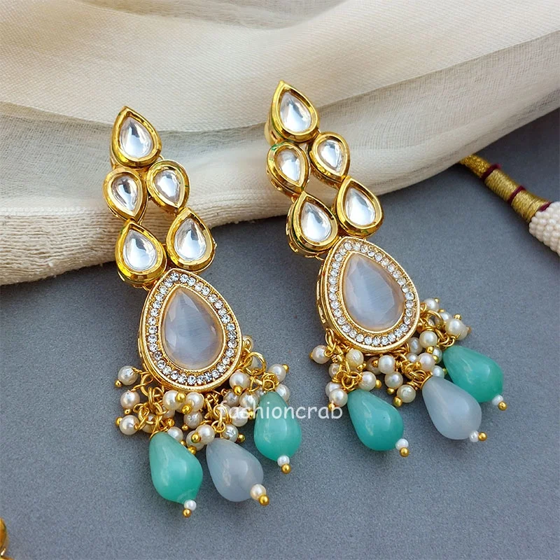 Shruti Kundan Jewellery Set for Wedding - Multicolor