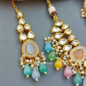 Shruti Kundan Jewellery Set for Wedding - Multicolor