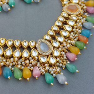 Shruti Kundan Jewellery Set for Wedding - Multicolor