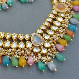 Shruti Kundan Jewellery Set for Wedding - Multicolor