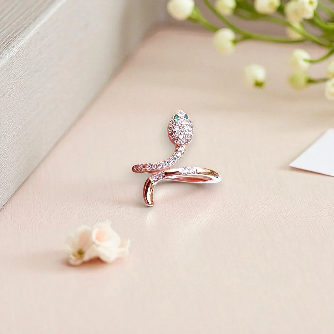 Snake Design Anti Tarnish Ring