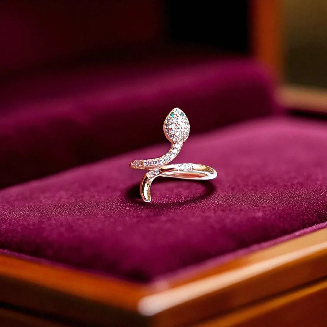 Snake Design Anti Tarnish Ring