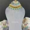 Yami Bridal Jewellery Set - Pink Green-02 Yami Bridal Jewellery Set - Pink Green