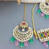 Yami Bridal Jewellery Set - Pink Green-03 Yami Bridal Jewellery Set - Pink Green