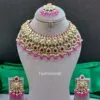 Aahana Kundan Jewellery Set - Wine-01 Aahana Kundan Jewellery Set - Wine