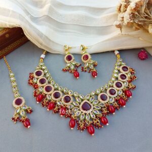 Aishwarya Polki Jewellery Set - Ruby