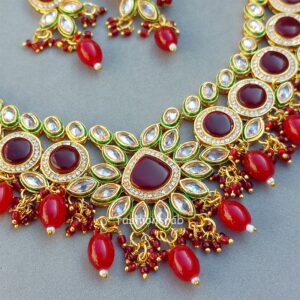 Aishwarya Polki Jewellery Set - Ruby