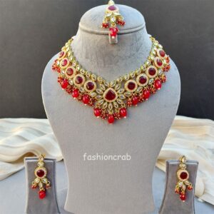 Aishwarya Polki Jewellery Set - Ruby