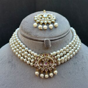 Asin Pearl Choker Set for Wedding