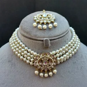 Asin Pearl Choker Set for Wedding