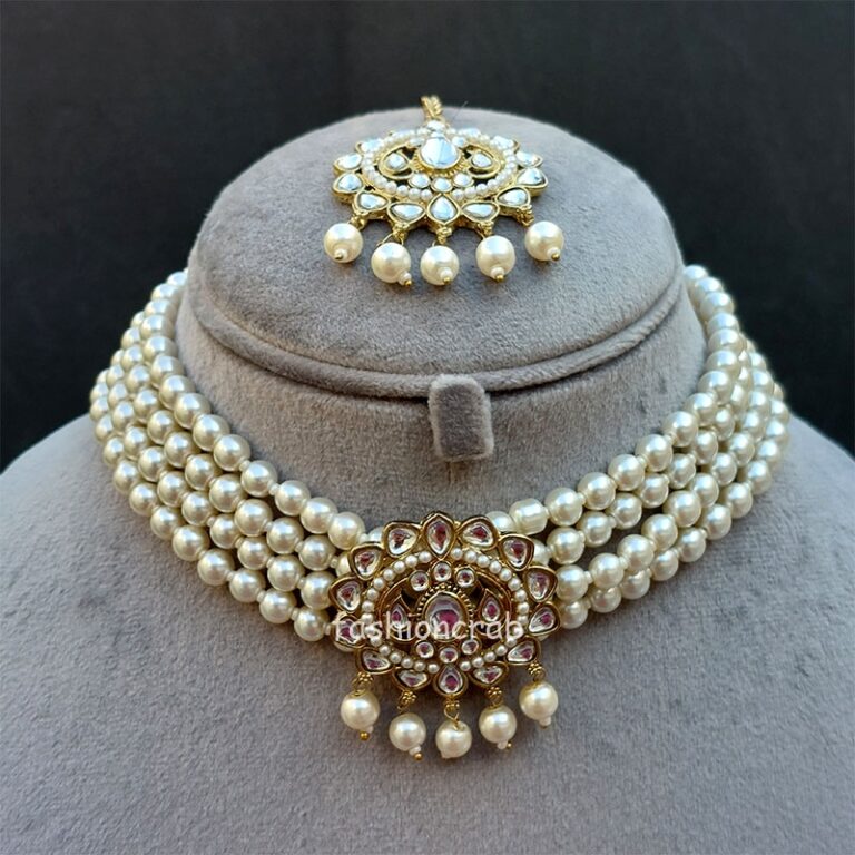 Asin Pearl Choker Set for Wedding