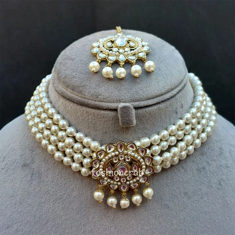 Asin Pearl Choker Set for Wedding