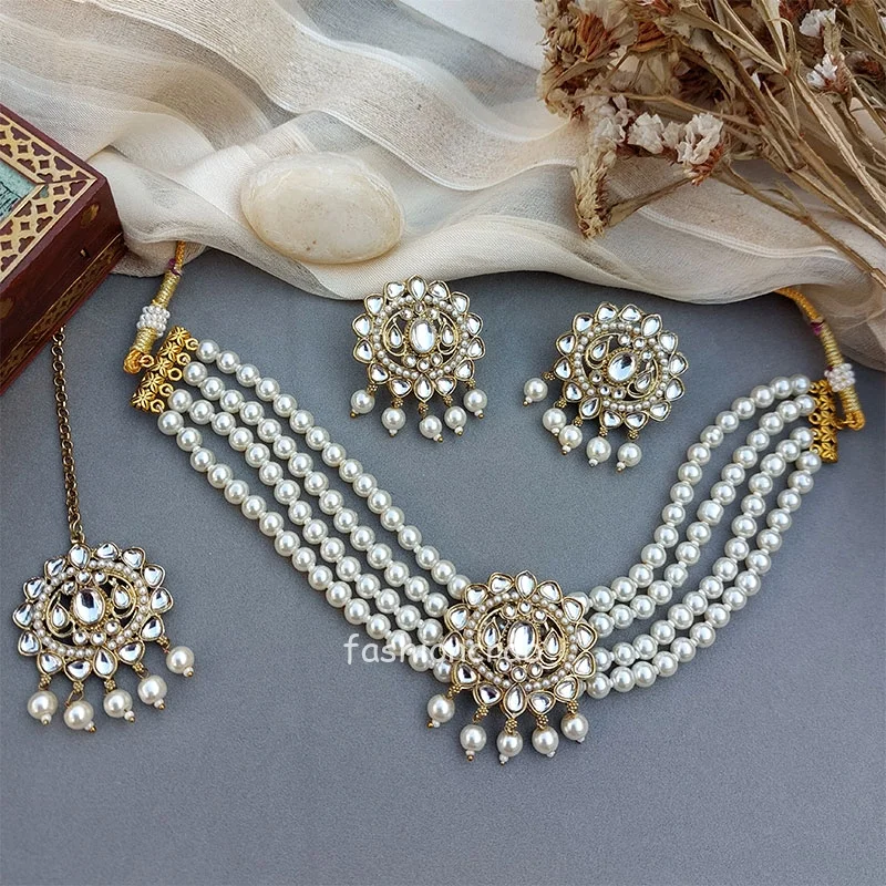 Asin Pearl Choker Set for Wedding